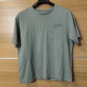 Paper Denim & Cloth Short Sleeve T-Shirt Mens Size L Gray Green w/chest Pocket